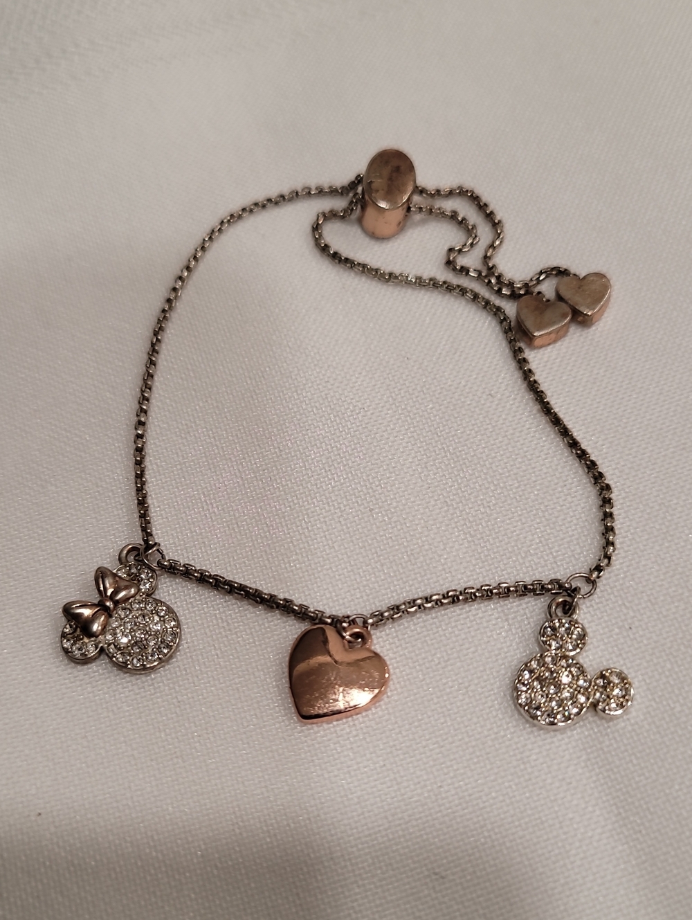 Disney Dainty Bracelet Mickey Minnie Adjustable
